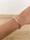 bracelet quartz rose pierre naturelle femme pas cher